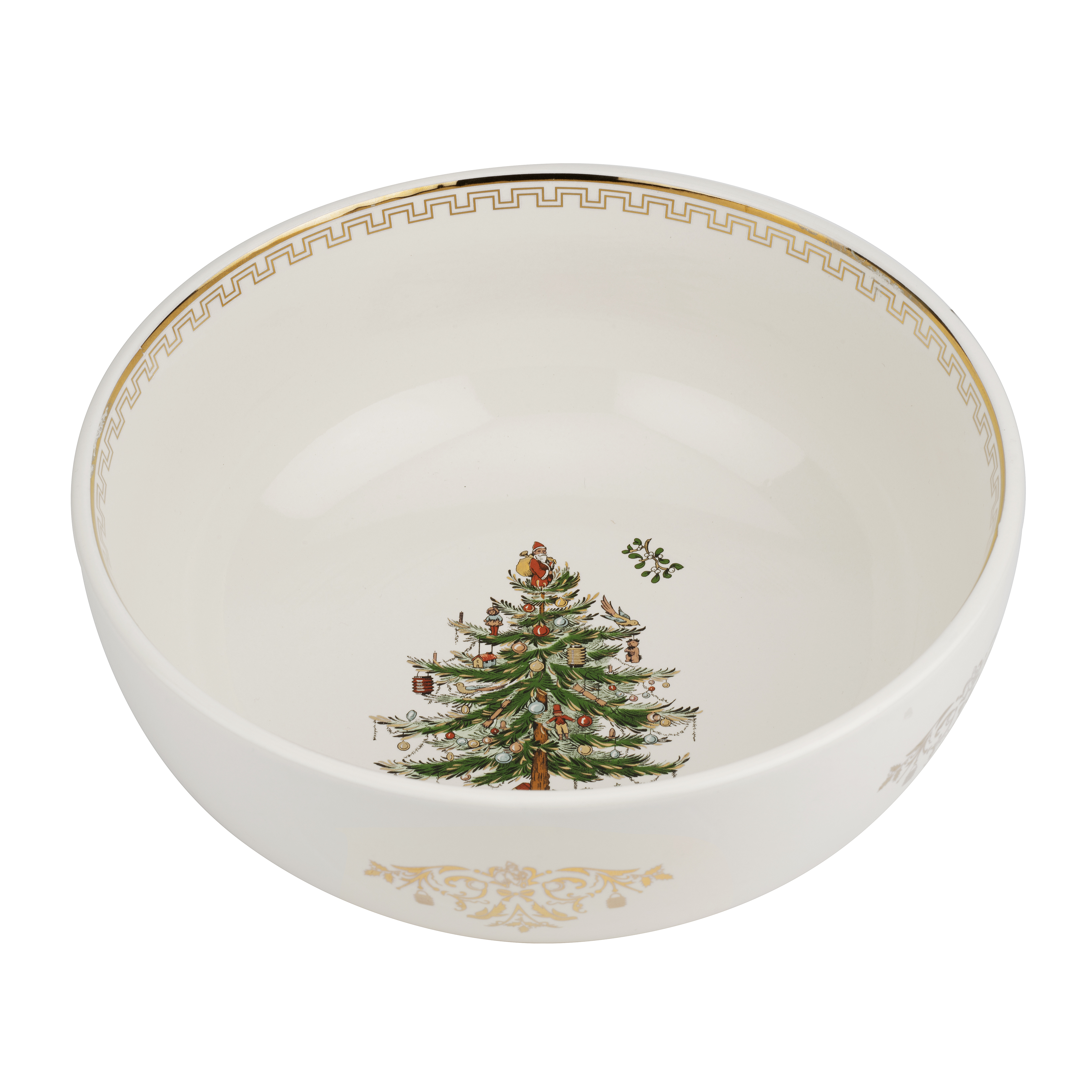 Christmas Tree Gold 10 Inch Salad Bowl image number null